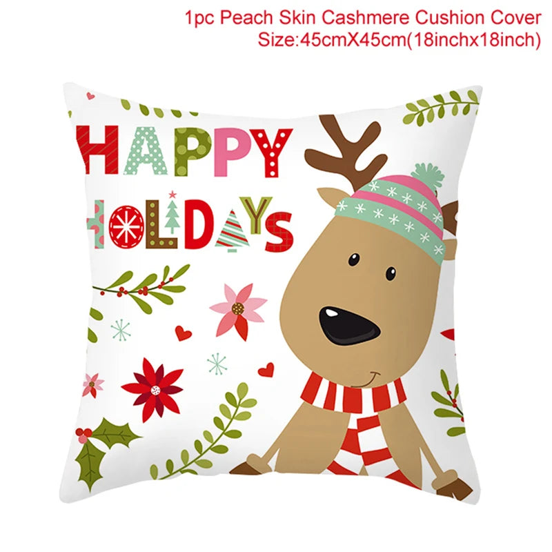45cm Copricuscino di Natale Federa 2025 Decorazioni natalizie per la casa Ornamento Natale Capodanno Decorazioni natalizie 2025 Noel