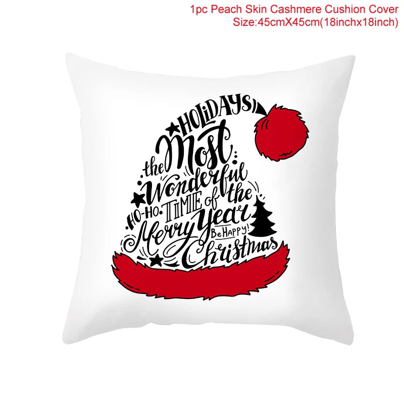 45cm Copricuscino di Natale Federa 2025 Decorazioni natalizie per la casa Ornamento Natale Capodanno Decorazioni natalizie 2025 Noel