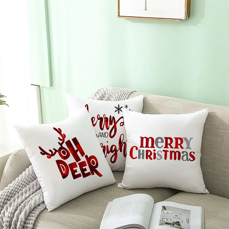 45cm Copricuscino di Natale Federa 2025 Decorazioni natalizie per la casa Ornamento Natale Capodanno Decorazioni natalizie 2025 Noel