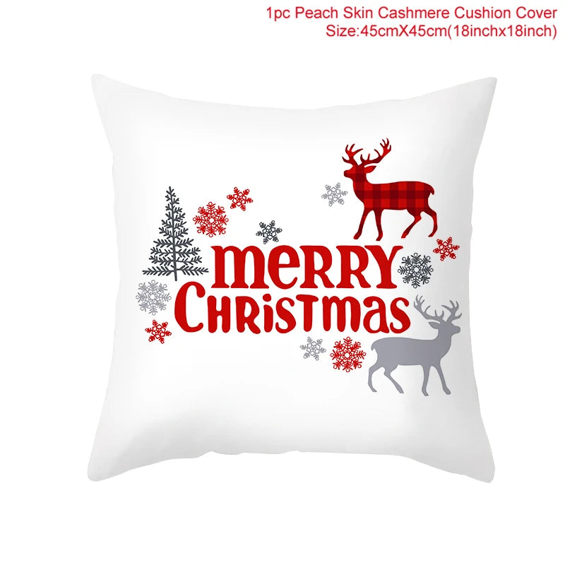 45cm Copricuscino di Natale Federa 2025 Decorazioni natalizie per la casa Ornamento Natale Capodanno Decorazioni natalizie 2025 Noel