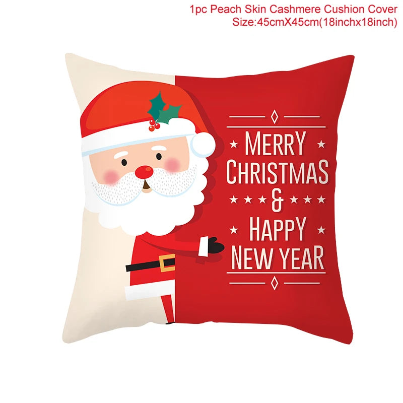 45cm Copricuscino di Natale Federa 2025 Decorazioni natalizie per la casa Ornamento Natale Capodanno Decorazioni natalizie 2025 Noel