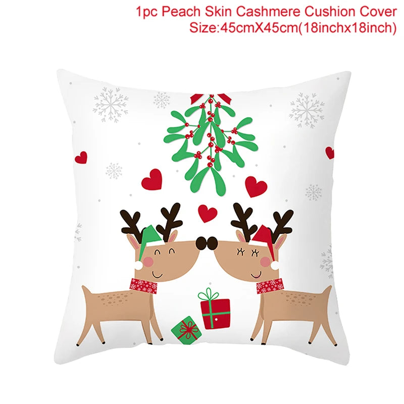 45cm Copricuscino di Natale Federa 2025 Decorazioni natalizie per la casa Ornamento Natale Capodanno Decorazioni natalizie 2025 Noel