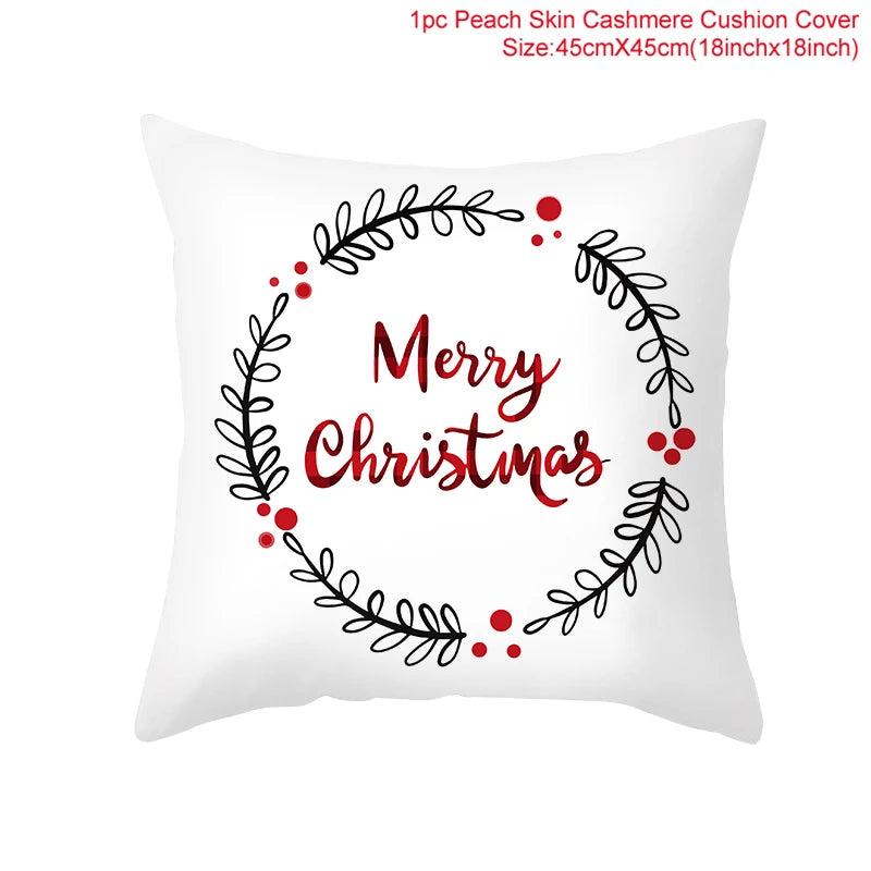 45cm Copricuscino di Natale Federa 2025 Decorazioni natalizie per la casa Ornamento Natale Capodanno Decorazioni natalizie 2025 Noel