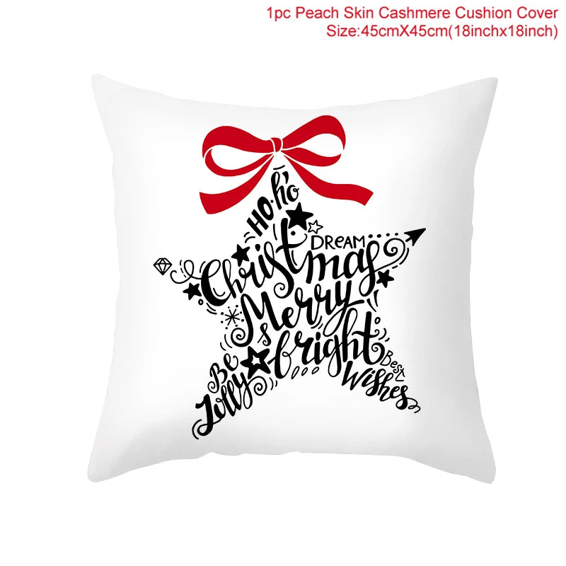 45cm Copricuscino di Natale Federa 2025 Decorazioni natalizie per la casa Ornamento Natale Capodanno Decorazioni natalizie 2025 Noel
