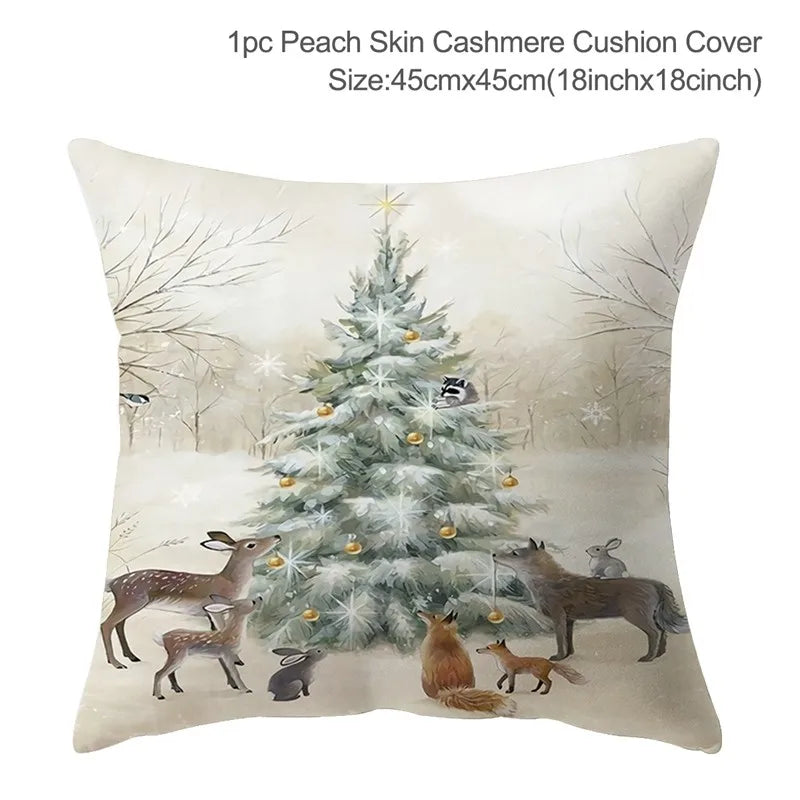 45cm Copricuscino di Natale Federa 2025 Decorazioni natalizie per la casa Ornamento Natale Capodanno Decorazioni natalizie 2025 Noel