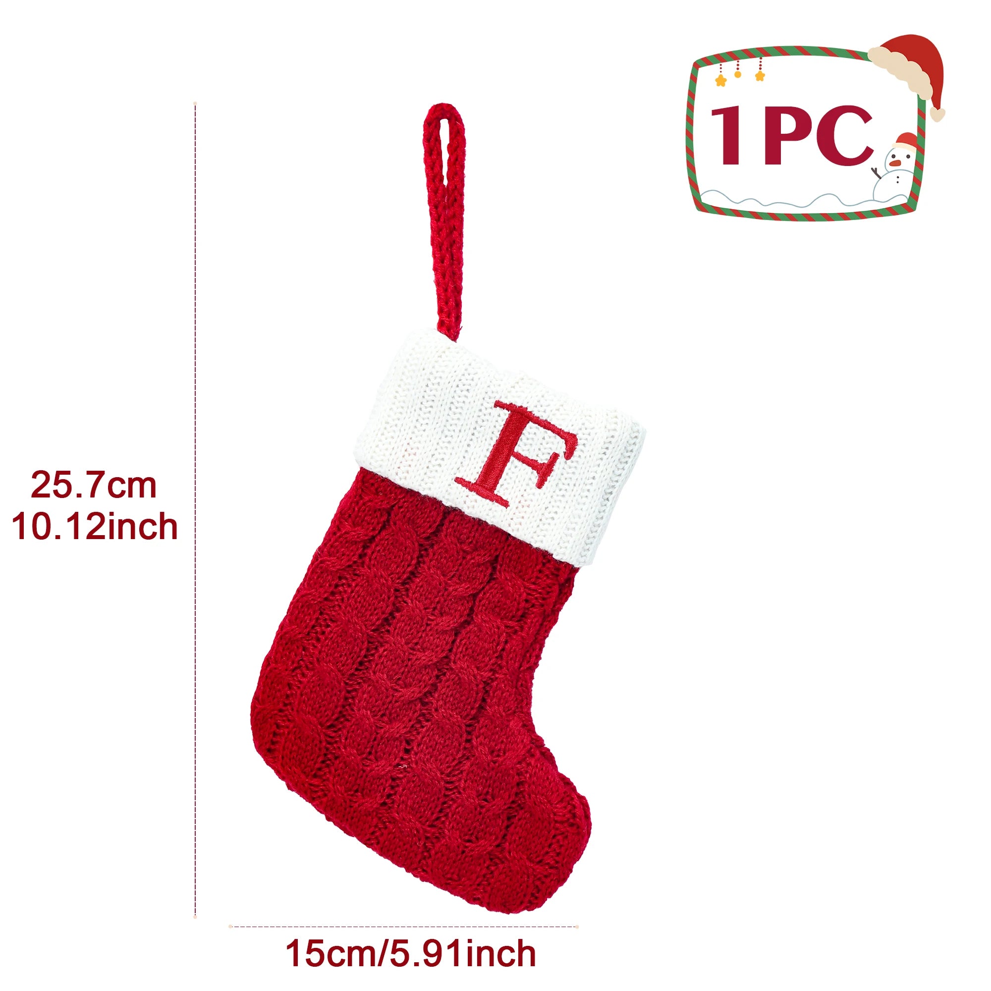 Calzini di Natale Maglia Fiocco di neve Lettera Calza Decorazione natalizia 2025 per la casa Ornamento dell'albero di Natale Regalo Navidad Natal 2026