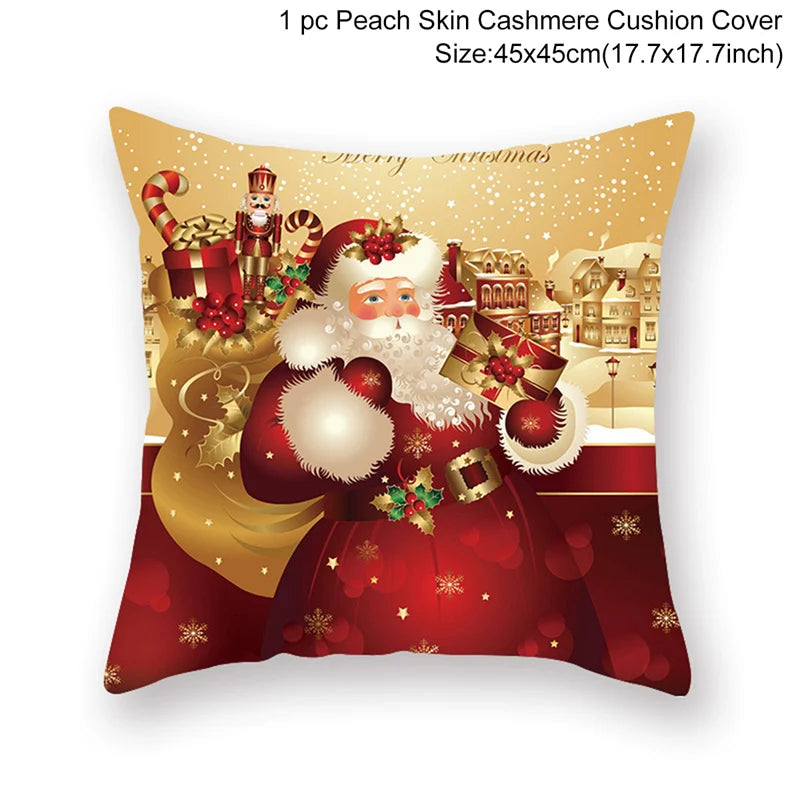 45cm Copricuscino di Natale Federa 2025 Decorazioni natalizie per la casa Ornamento Natale Capodanno Decorazioni natalizie 2025 Noel