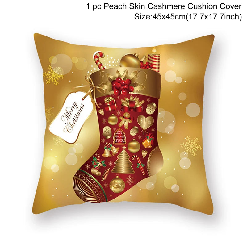 45cm Copricuscino di Natale Navidad Buon Natale Decorazioni per la casa 2025 Natale Natale Ornamenti di Natale Regali di Capodanno 2026