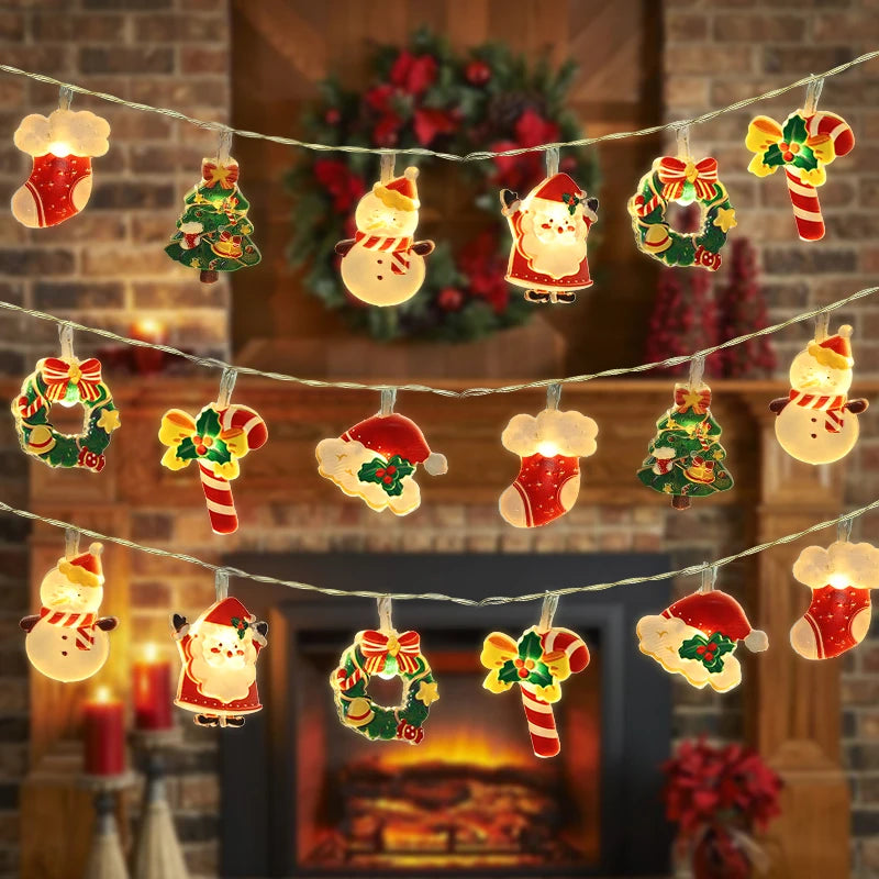 Luce di Natale a LED Stringa Babbo Natale