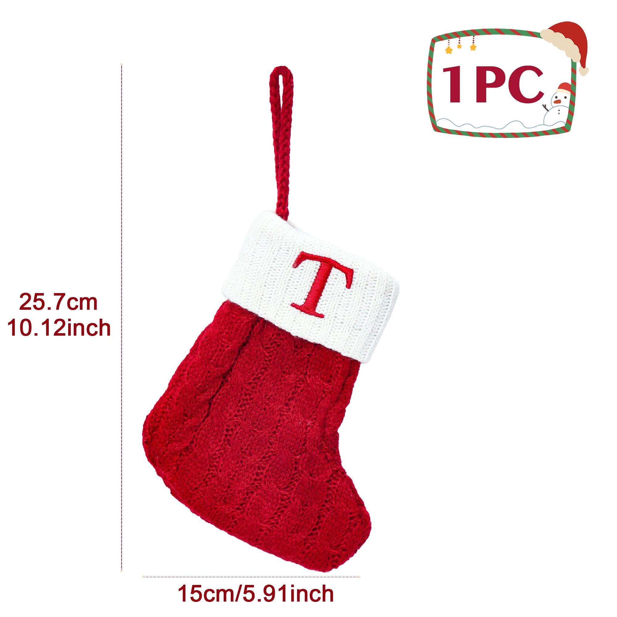 Calzini di Natale Maglia Fiocco di neve Lettera Calza Decorazione natalizia 2025 per la casa Ornamento dell'albero di Natale Regalo Navidad Natal 2026