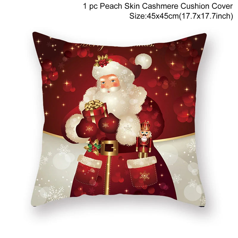 45cm Copricuscino di Natale Navidad Buon Natale Decorazioni per la casa 2025 Natale Natale Ornamenti di Natale Regali di Capodanno 2026