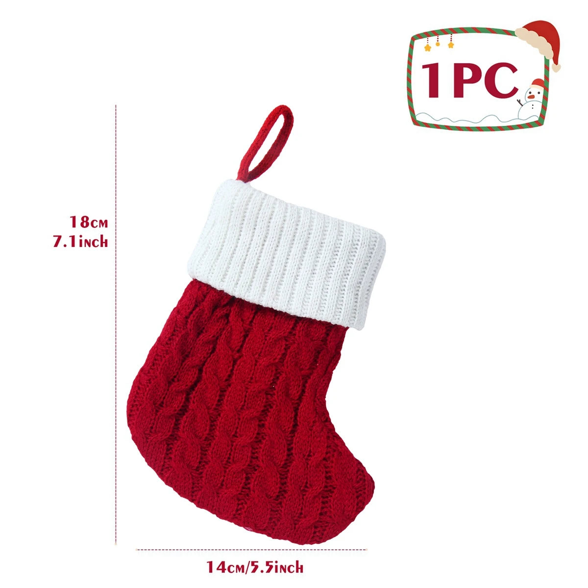 Calzini di Natale Maglia Fiocco di neve Lettera Calza Decorazione natalizia 2025 per la casa Ornamento dell'albero di Natale Regalo Navidad Natal 2026