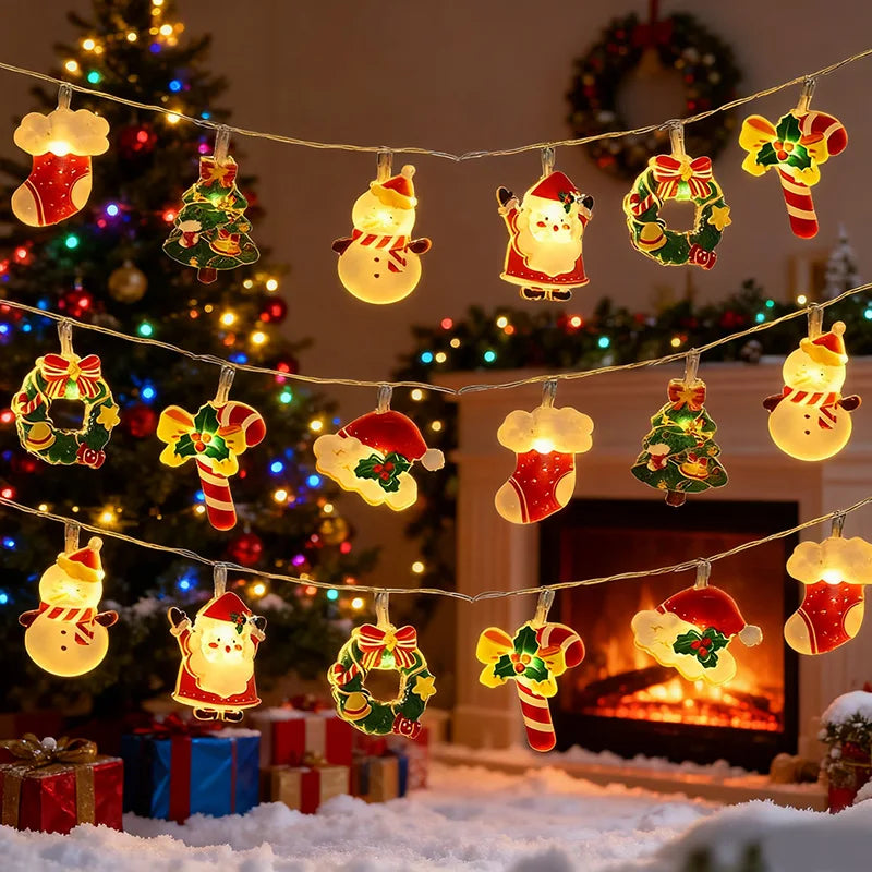 Luce di Natale a LED Stringa Babbo Natale