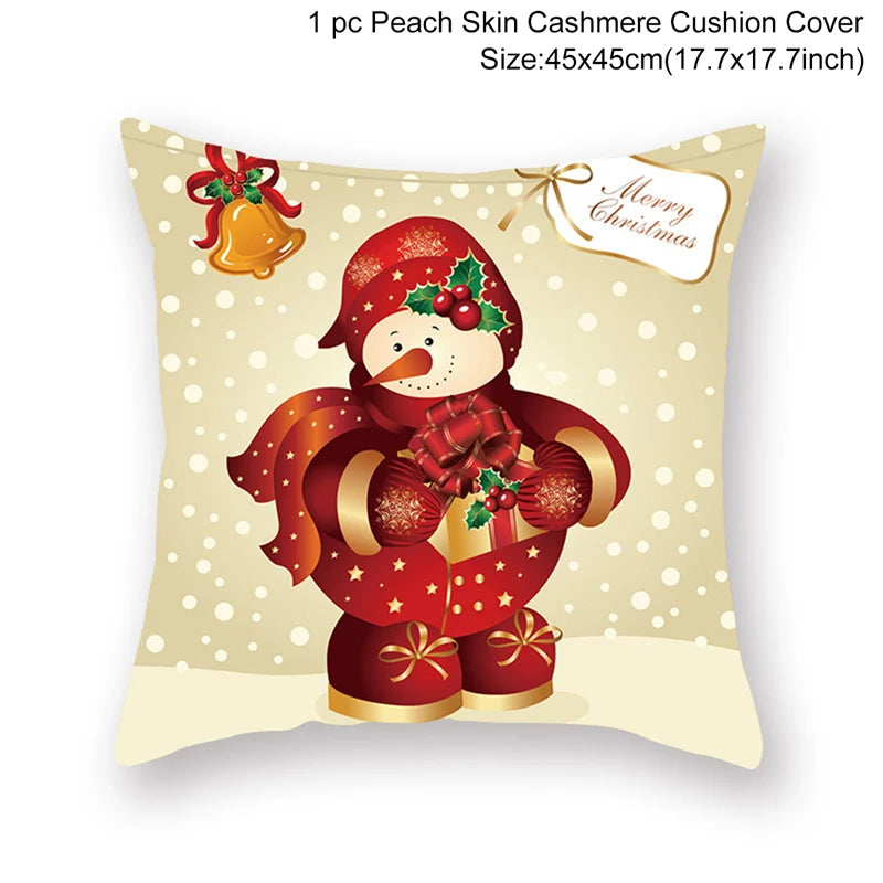 45cm Copricuscino di Natale Federa 2025 Decorazioni natalizie per la casa Ornamento Natale Capodanno Decorazioni natalizie 2025 Noel