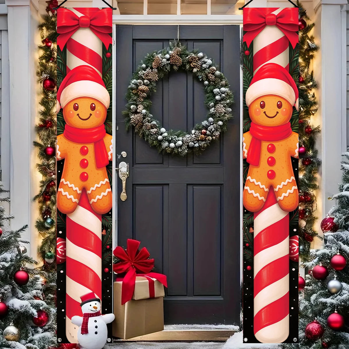 Banner per porta sospeso di Natale Decorazione di buon Natale per la casa 2025 Decorazione della porta di Natale Navidad Notal Noel Ornamento di Capodanno 2026