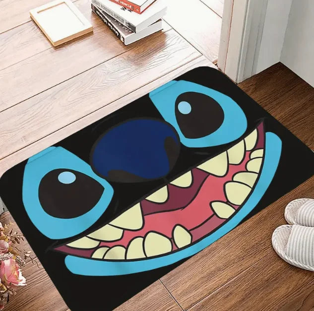 Stitch Friends Tappetino Natale Tappetino Bagno Cucina Camera da letto Soggiorno Porte Tappeti Natale Halloween Decorazione
