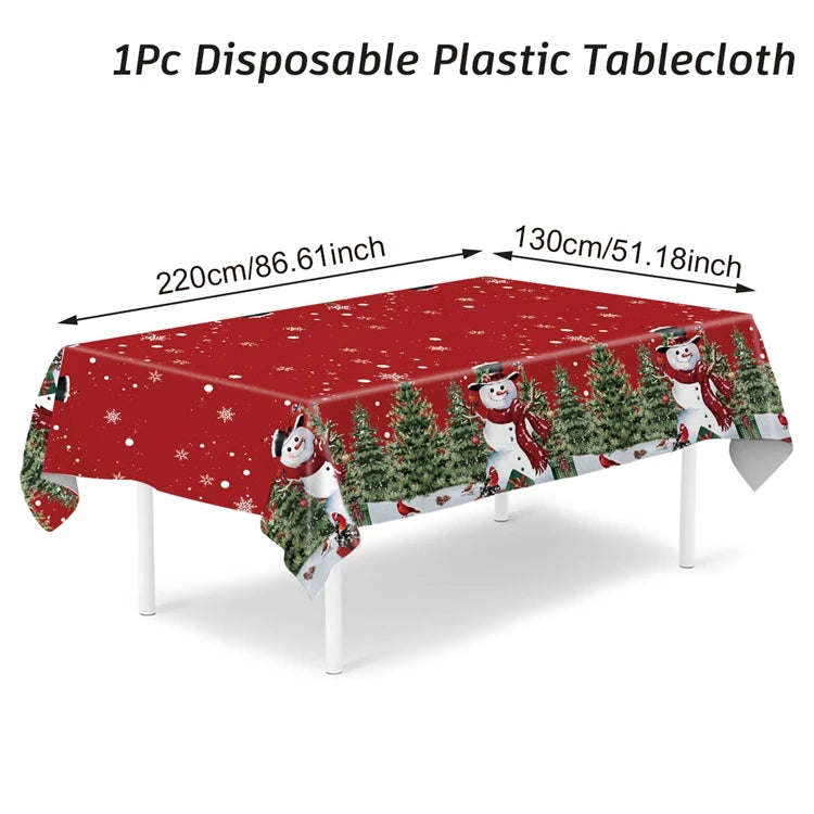 Natale Babbo Natale Tovaglia Buon Natale Decorazioni per la casa 2025 Navidad Noel Xmas Table Cover Happy New Year Gifts