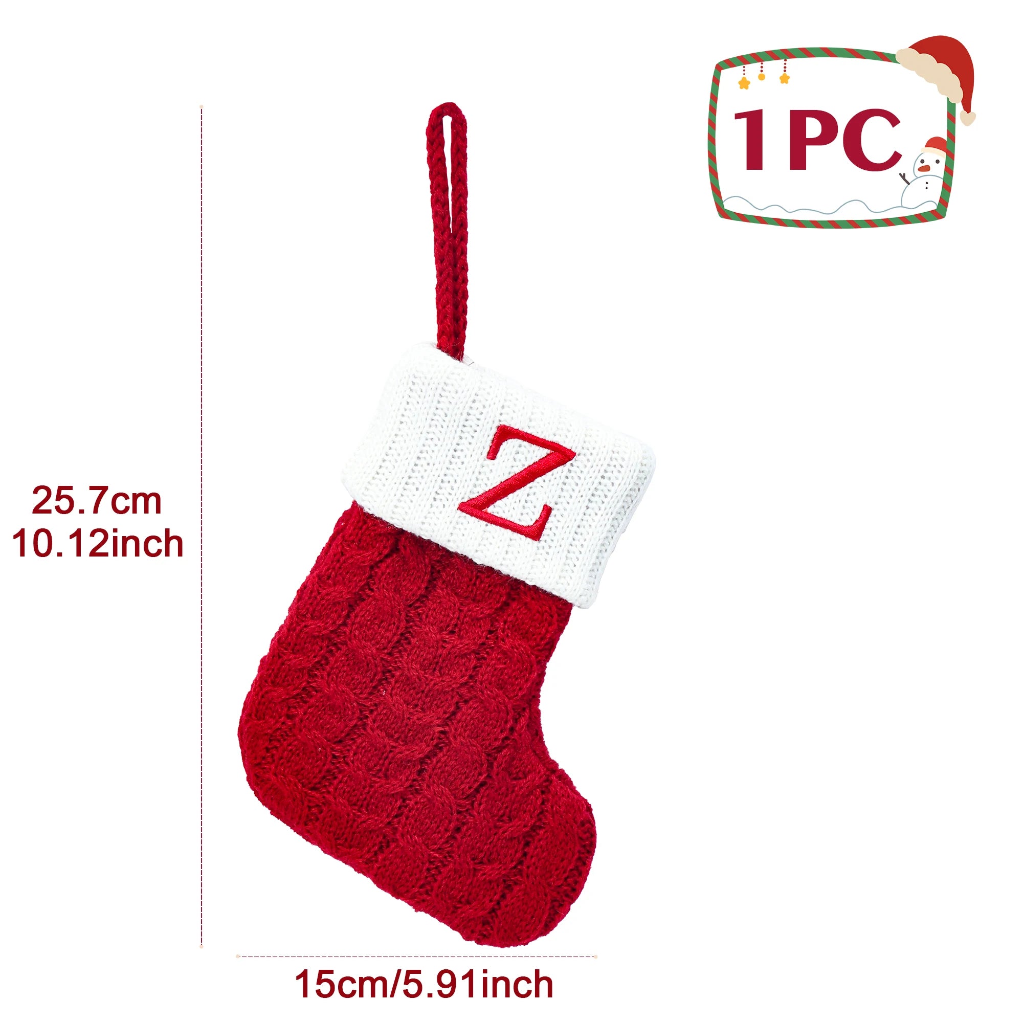 Calzini di Natale Maglia Fiocco di neve Lettera Calza Decorazione natalizia 2025 per la casa Ornamento dell'albero di Natale Regalo Navidad Natal 2026