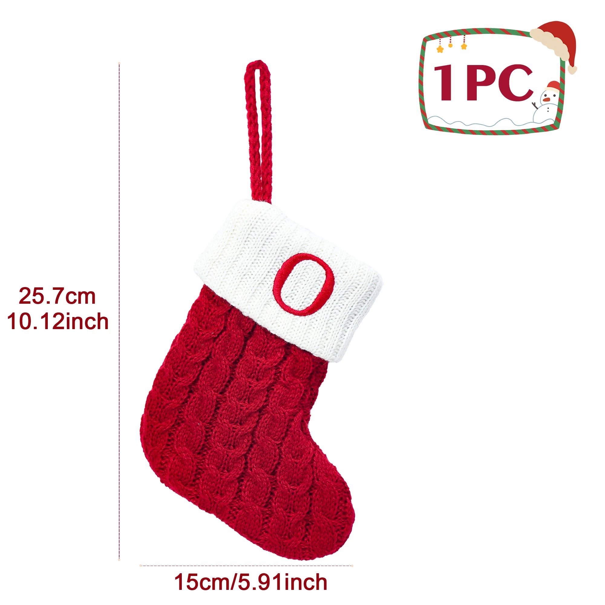 Calzini di Natale Maglia Fiocco di neve Lettera Calza Decorazione natalizia 2025 per la casa Ornamento dell'albero di Natale Regalo Navidad Natal 2026
