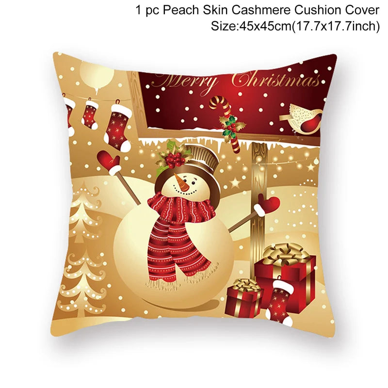 45cm Copricuscino di Natale Federa 2025 Decorazioni natalizie per la casa Ornamento Natale Capodanno Decorazioni natalizie 2025 Noel