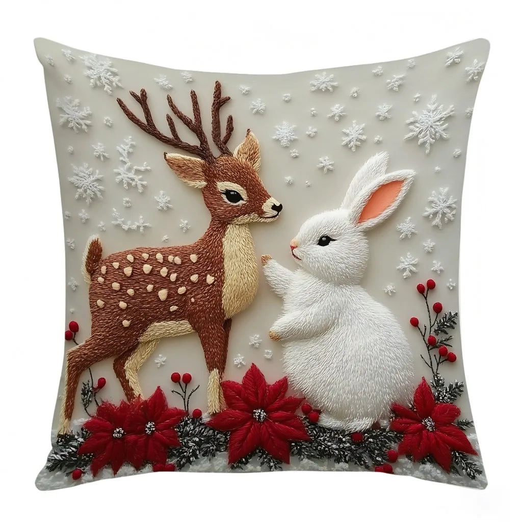 45x45cm Copricuscino di Natale Ogni Babbo Natale Pupazzo di neve Albero di Natale Buon Natale Decor Regalo 2025 Felice Anno Nuovo 2026