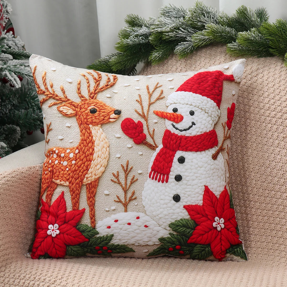 4 pezzi Buon Natale Copricuscino Decorazioni per la casa 2025 Ornamento di Natale Federa Natale Regali di Natale Regali di Capodanno 2026