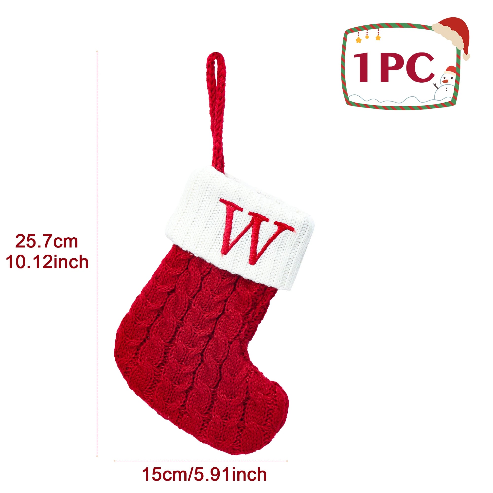 Calzini di Natale Maglia Fiocco di neve Lettera Calza Decorazione natalizia 2025 per la casa Ornamento dell'albero di Natale Regalo Navidad Natal 2026