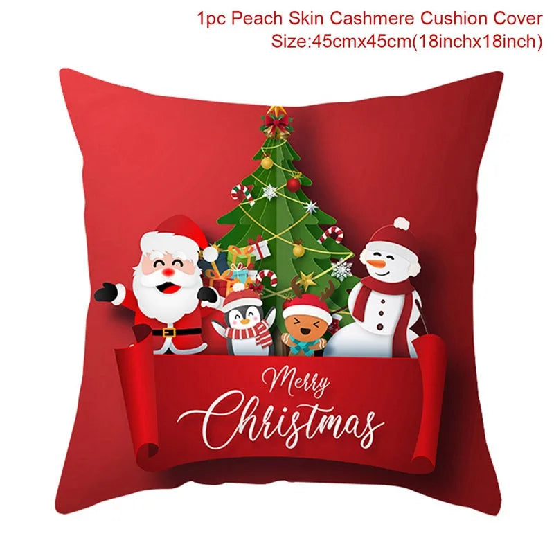 45cm Copricuscino di Natale Federa 2025 Decorazioni natalizie per la casa Ornamento Natale Capodanno Decorazioni natalizie 2025 Noel