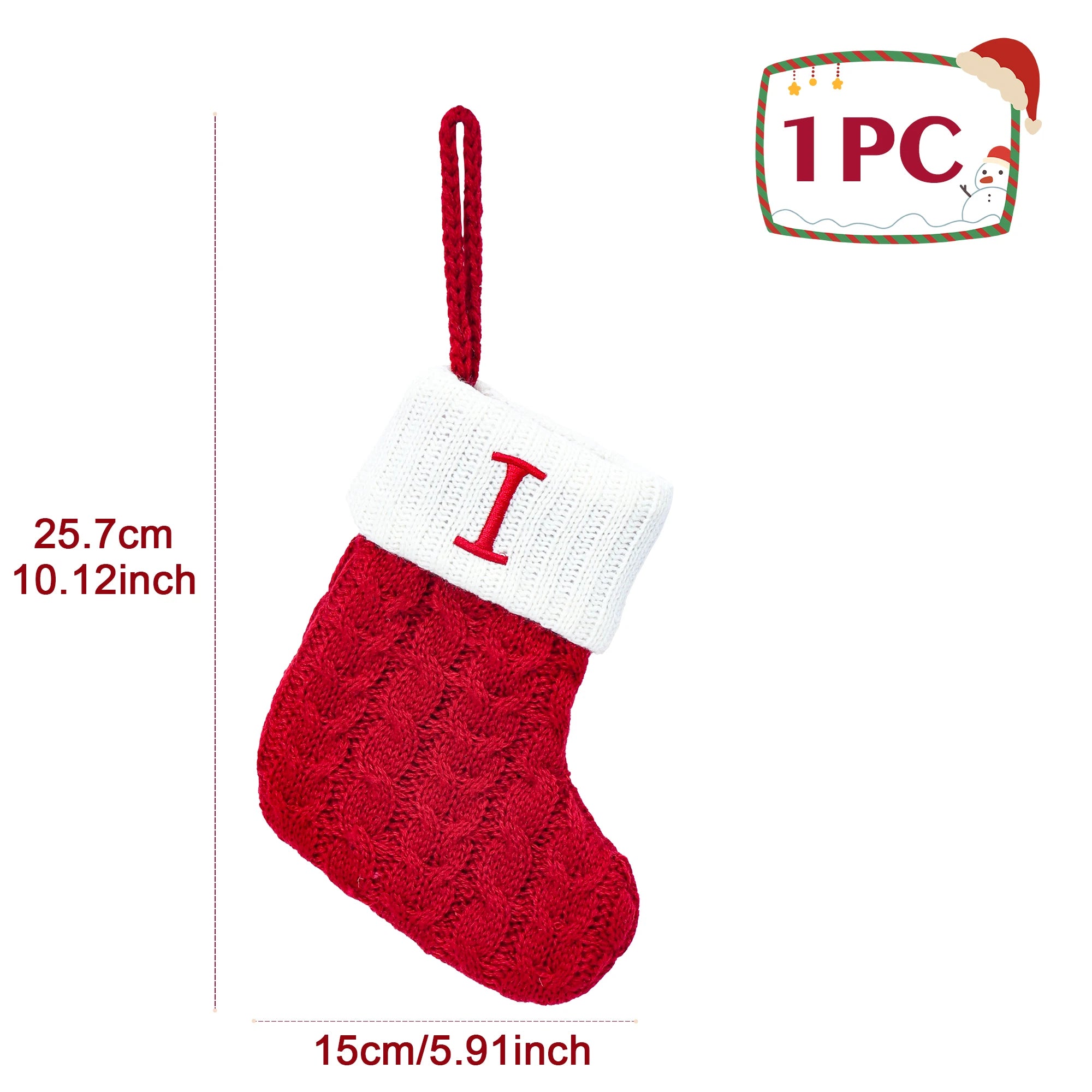 Calzini di Natale Maglia Fiocco di neve Lettera Calza Decorazione natalizia 2025 per la casa Ornamento dell'albero di Natale Regalo Navidad Natal 2026