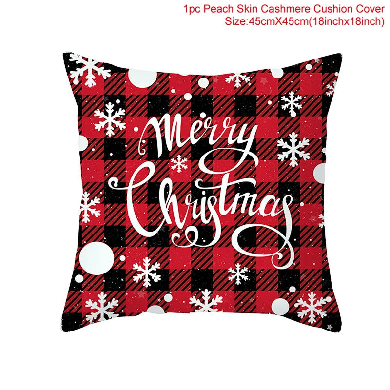 45cm Copricuscino di Natale Federa 2025 Decorazioni natalizie per la casa Ornamento Natale Capodanno Decorazioni natalizie 2025 Noel