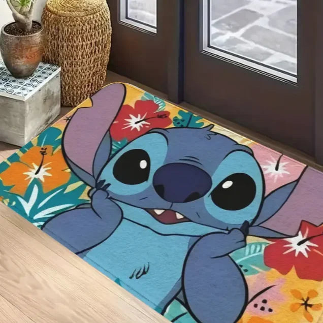 Stitch Friends Tappetino Natale Tappetino Bagno Cucina Camera da letto Soggiorno Porte Tappeti Natale Halloween Decorazione