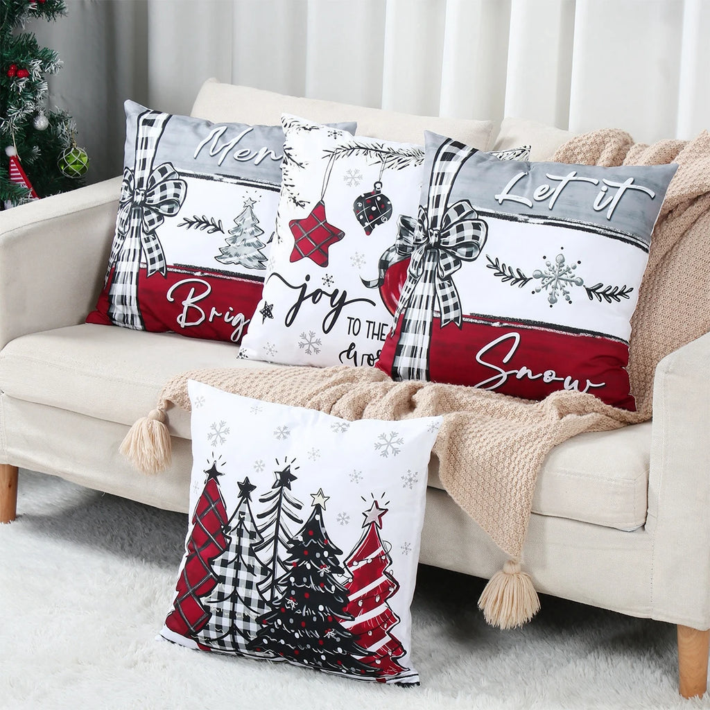 45cm Copricuscino di Natale Federa 2025 Decorazioni natalizie per la casa Ornamento Natale Capodanno Decorazioni natalizie 2025 Noel