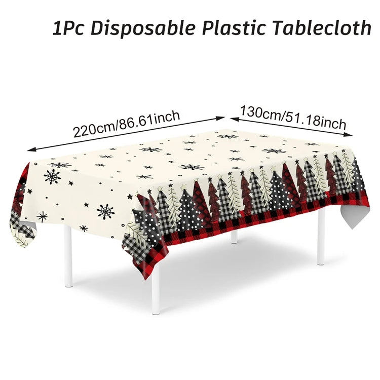 Natale Babbo Natale Tovaglia Buon Natale Decorazioni per la casa 2025 Navidad Noel Xmas Table Cover Happy New Year Gifts