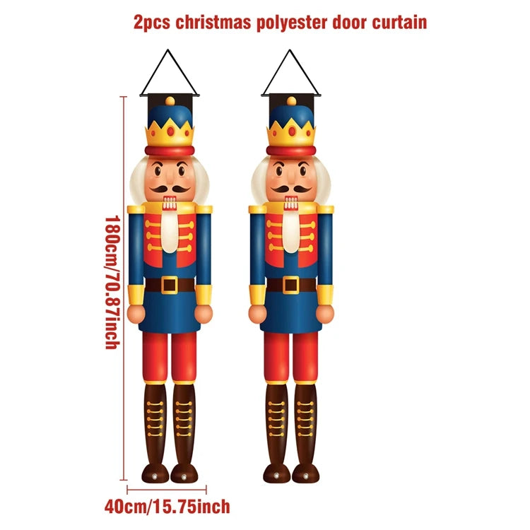 Banner per porta sospeso di Natale Decorazione di buon Natale per la casa 2025 Decorazione della porta di Natale Navidad Notal Noel Ornamento di Capodanno 2026
