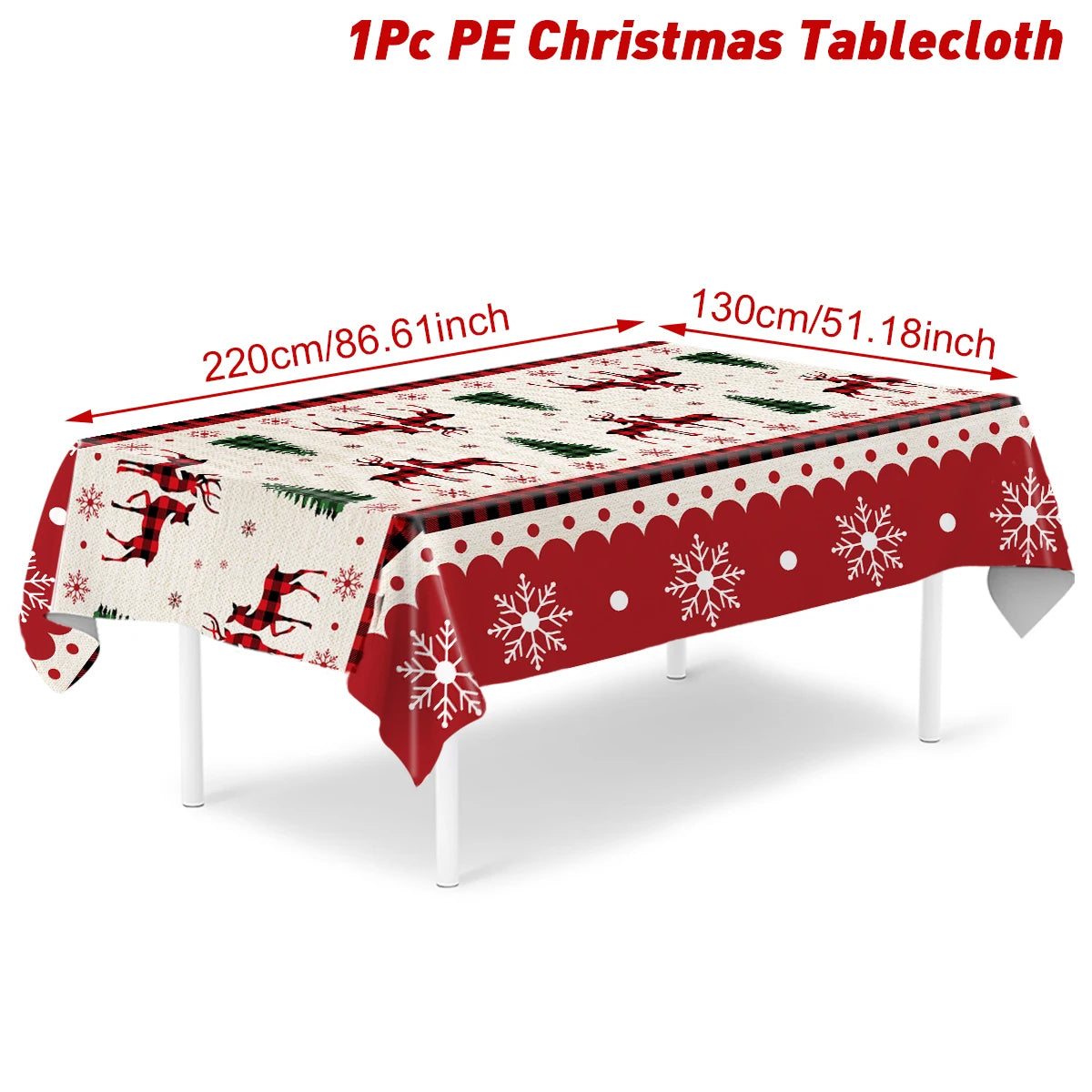 Natale Babbo Natale Tovaglia Buon Natale Decorazioni per la casa 2025 Navidad Noel Xmas Table Cover Happy New Year Gifts