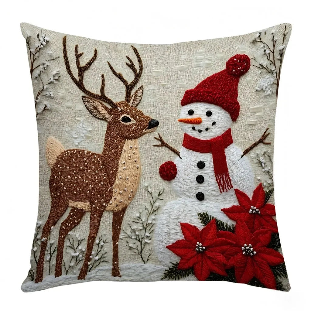 45x45cm Copricuscino di Natale Ogni Babbo Natale Pupazzo di neve Albero di Natale Buon Natale Decor Regalo 2025 Felice Anno Nuovo 2026