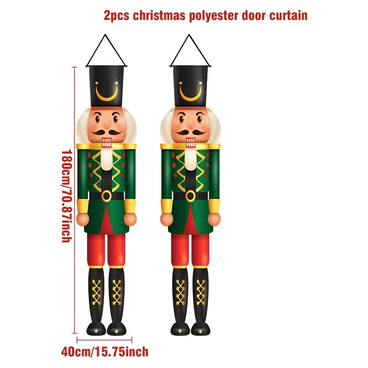 Banner per porta sospeso di Natale Decorazione di buon Natale per la casa 2025 Decorazione della porta di Natale Navidad Notal Noel Ornamento di Capodanno 2026